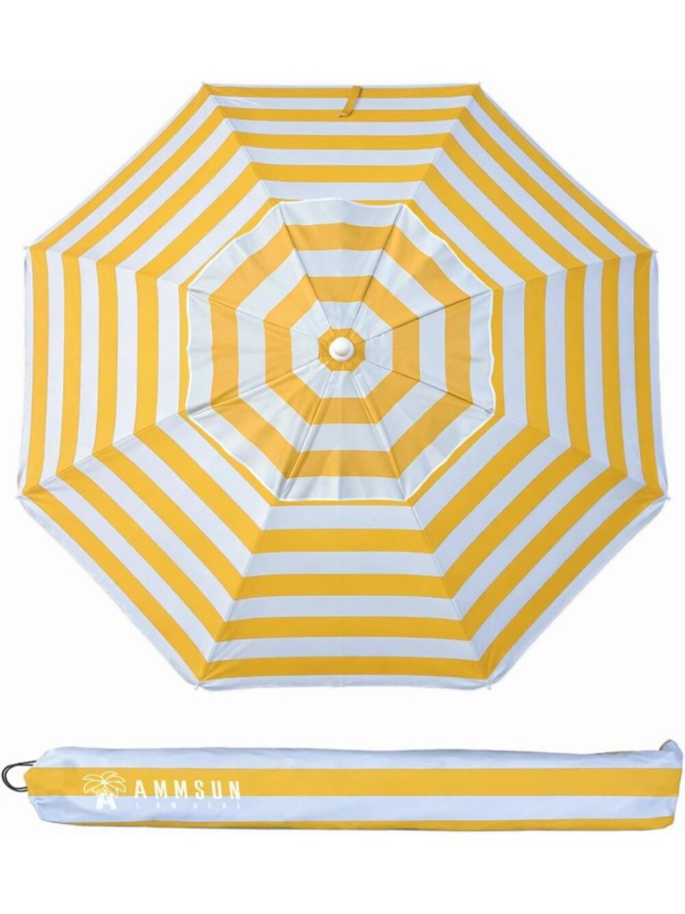 6.5ft Portable Beach Umbrella with Tilt & Air Vent - Perfect for Patio & Sand